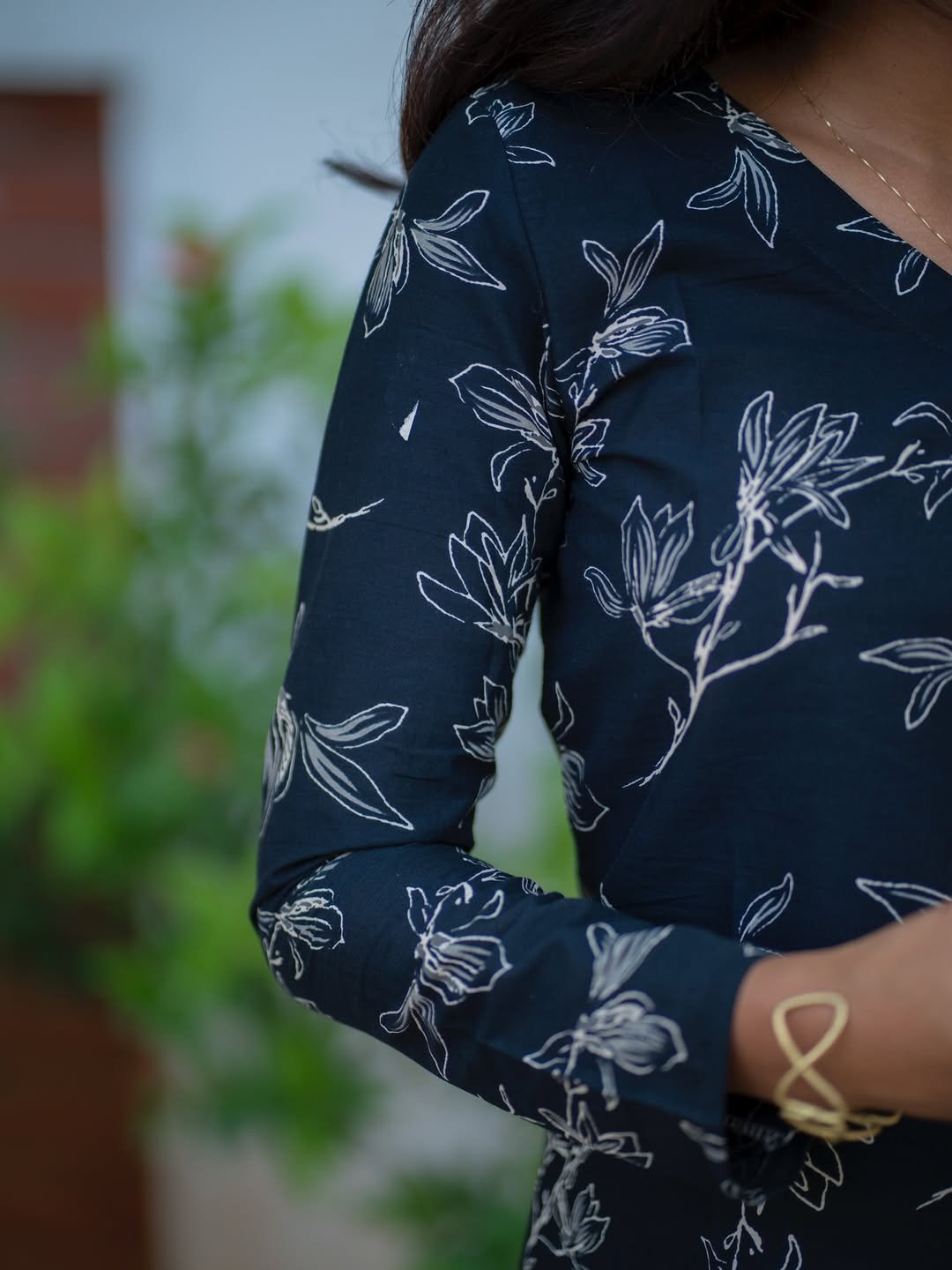 premium cotton floral print peplum top premium cotton floral print peplum top